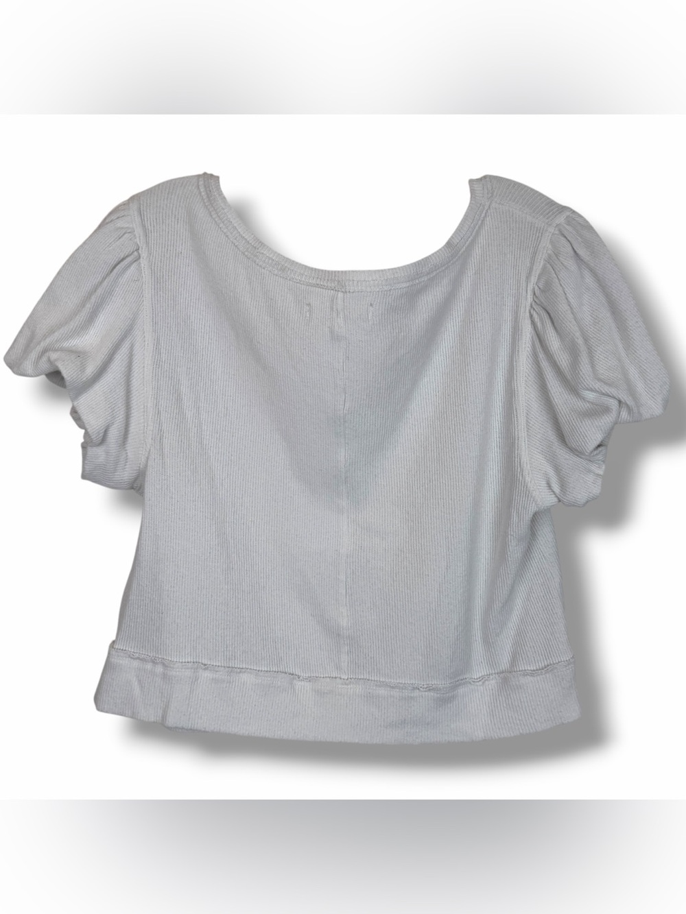 Free People We The Free Molly Tee Shirt in Jasmine White Short Sleeve Scoop Neck - Picture 7 of 10
